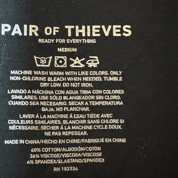 Pair of Thieves Men’s V-Neck T-Shirt Black Ready For Everything Tee Size M - Picture 6 of 8